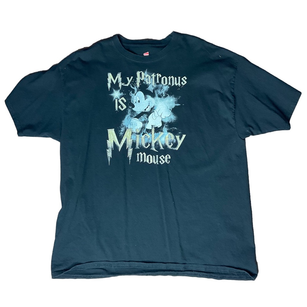 Hanes Screen Printed My Patronus is Mickey Mouse Shirt Size 2XL